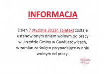 7.01.2022r. UG Gawłuszowice .